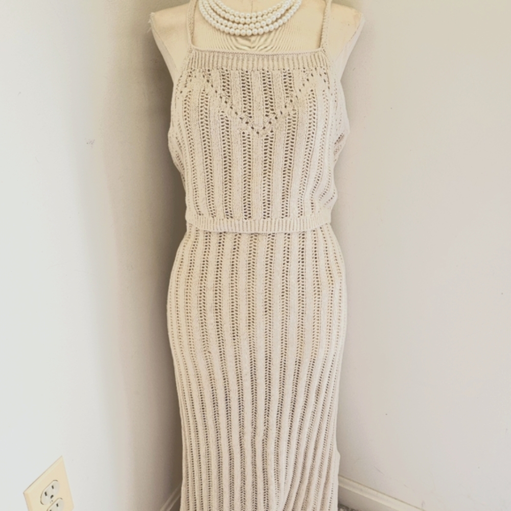 FRESHMAN 1996 JUNIORS SUMMER CROCHET 2 PIECE SKIRT SET